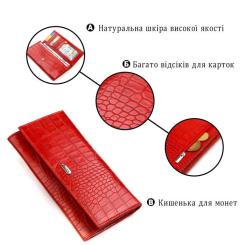 Кошелек Canpellini Из натуральной кожи Красный Фото 3