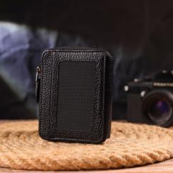 Портмоне Canpellini Из натуральной кожи Черное Фото 9