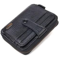 Портмоне Canpellini Из натуральной кожи Черное Фото