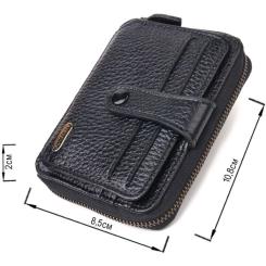 Портмоне Canpellini Из натуральной кожи Черное Фото 2