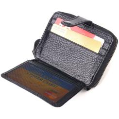 Портмоне Canpellini Из натуральной кожи Черное Фото 5