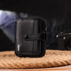 Портмоне Canpellini Из натуральной кожи Черное Фото 8