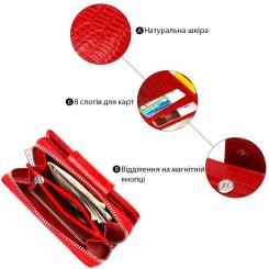 Портмоне Canpellini Из натуральной кожи Красное Фото 3