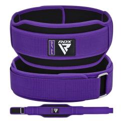 Атлетический пояс RDX RX5 Double Belt неопреновий Purpel S Фото 2