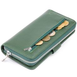 Кошелек ST Leather Из кожи унисекс Зеленый Фото 1