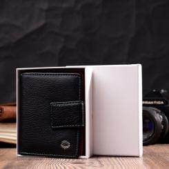 Кошелек ST Leather Из натуральной кожи Черный Фото 10