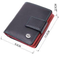 Кошелек ST Leather Из натуральной кожи Черный Фото 2