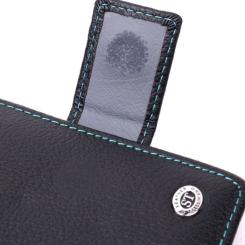 Кошелек ST Leather Из натуральной кожи Черный Фото 4