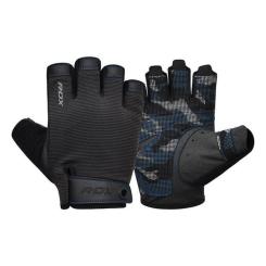 Перчатки для фитнеса RDX T2 Half Blue Plus L Фото