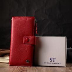 Кошелек ST Leather З натуральної шкіри Червоний Фото 10