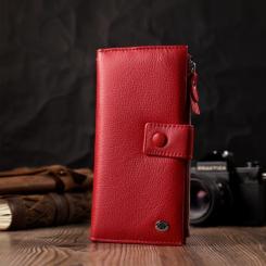 Кошелек ST Leather З натуральної шкіри Червоний Фото 8