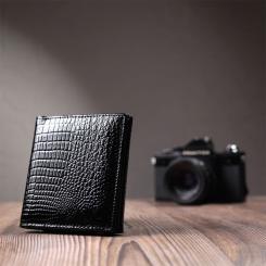 Кошелек ST Leather Из натуральной лакированной кожи Черный Фото 9
