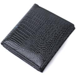 Кошелек ST Leather Из натуральной лакированной кожи Черный Фото 1