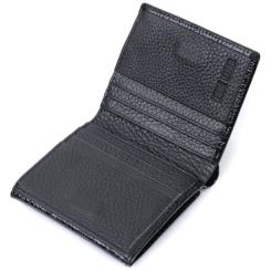 Кошелек ST Leather Из натуральной лакированной кожи Черный Фото 5