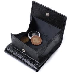 Кошелек ST Leather Из натуральной лакированной кожи Черный Фото 7