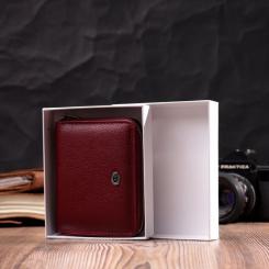 Кошелек ST Leather Кожаный Бордовый Фото 9