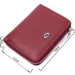 Кошелек ST Leather Кожаный Бордовый Фото 2