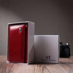 Кошелек ST Leather Из натуральной кожи Красный Фото 10