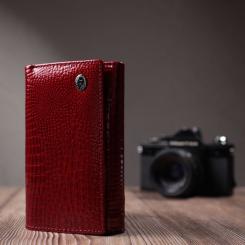 Кошелек ST Leather Из натуральной кожи Красный Фото 8