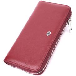 Кошелек ST Leather Из натуральной кожи Бордовый Фото