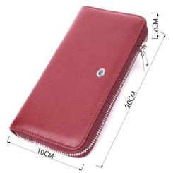 Кошелек ST Leather Из натуральной кожи Бордовый Фото 2