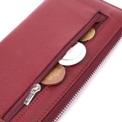 Кошелек ST Leather Из натуральной кожи Бордовый Фото 6