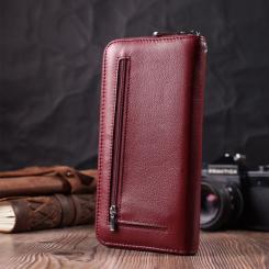 Кошелек ST Leather Из натуральной кожи Бордовый Фото 8