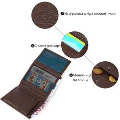 Кошелек Bond Accessories Из натуральной кожи Коричневый Фото 3