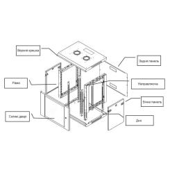 Шкаф настенный Hypernet 9U 19" 600x600 ProLine Фото 4