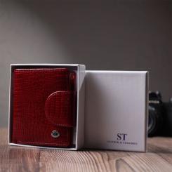 Кошелек ST Leather Из натуральной кожи Красный Фото 11
