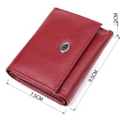 Кошелек ST Leather З натуральної шкіри Бордовий Фото 2