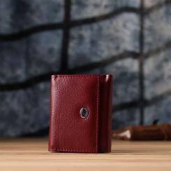 Кошелек ST Leather З натуральної шкіри Бордовий Фото 8