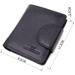 Кошелек ST Leather Из натуральной кожи Черный Фото 2