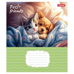 Тетрадь 1 вересня Pets Frinds А5 12 аркушів лінія Фото 2