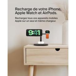 Зарядное устройство Belkin 3in1 Magnetic Pad Qi2 15W Black Фото 1