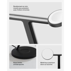 Зарядное устройство Belkin 3in1 Magnetic Pad Qi2 15W Black Фото 5