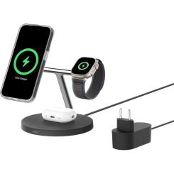 Зарядное устройство Belkin 3in1 Magnetic Pad Qi2 15W Black Фото 8