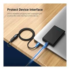 Дата кабель Vention USB 2.0 AM/AF 2.0m black Фото 8