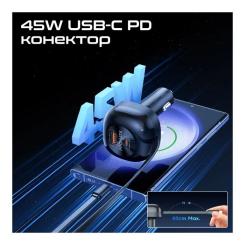 Зарядное устройство Promate 62W USB-C cable + USB-A/USB-C ports Фото 2