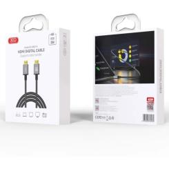 Кабель мультимедийный XO HDMI M to HDMI M 3.0m V2.0 black Фото 3