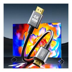 Кабель мультимедийный XO HDMI M to HDMI M 3.0m V2.0 black Фото 4