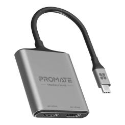 Переходник Promate USB-C to 2xHDMI 4K Фото