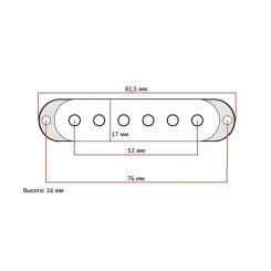 Крышка для звукоснимателя DiMarzio Strat Pickup Covers (Black) Фото 1