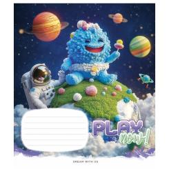 Тетрадь Школярик Play now 12 аркушів клітинка Фото 1