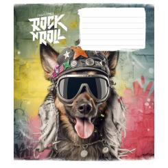 Тетрадь Школярик Rock star 12 аркушів коса лінія Фото