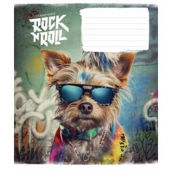 Тетрадь Школярик Rock star 12 аркушів коса лінія Фото 1
