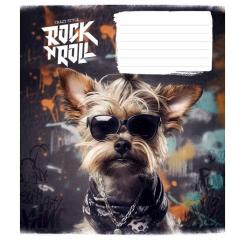 Тетрадь Школярик Rock star 12 аркушів коса лінія Фото 2