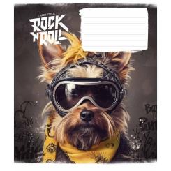 Тетрадь Школярик Rock star 12 аркушів коса лінія Фото 3