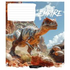 Тетрадь Школярик Dino empire 18 аркушів лінія Фото 1