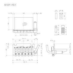 Бридж для гитары Gotoh 510T-FE1 C Фото 1